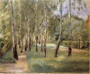 Max Liebermann The Birch-Lined Avenue in the Wannsee Garden Facing West oil painting reproduction
